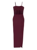 Patrizia Pepe mesh-insert dress - Red