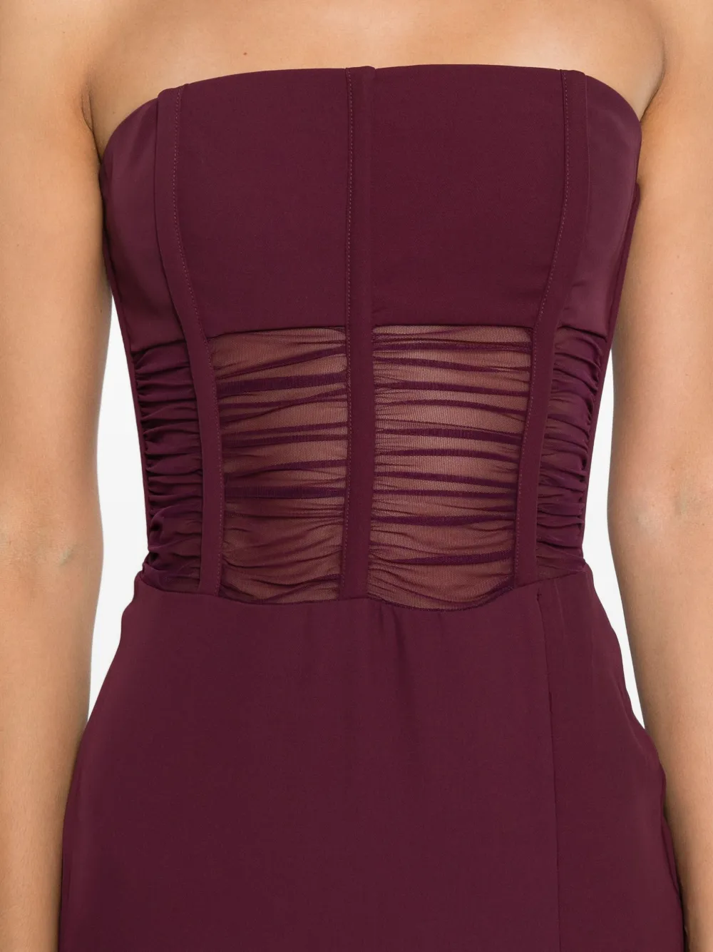 Patrizia Pepe Jurk met mesh vlakken Rood