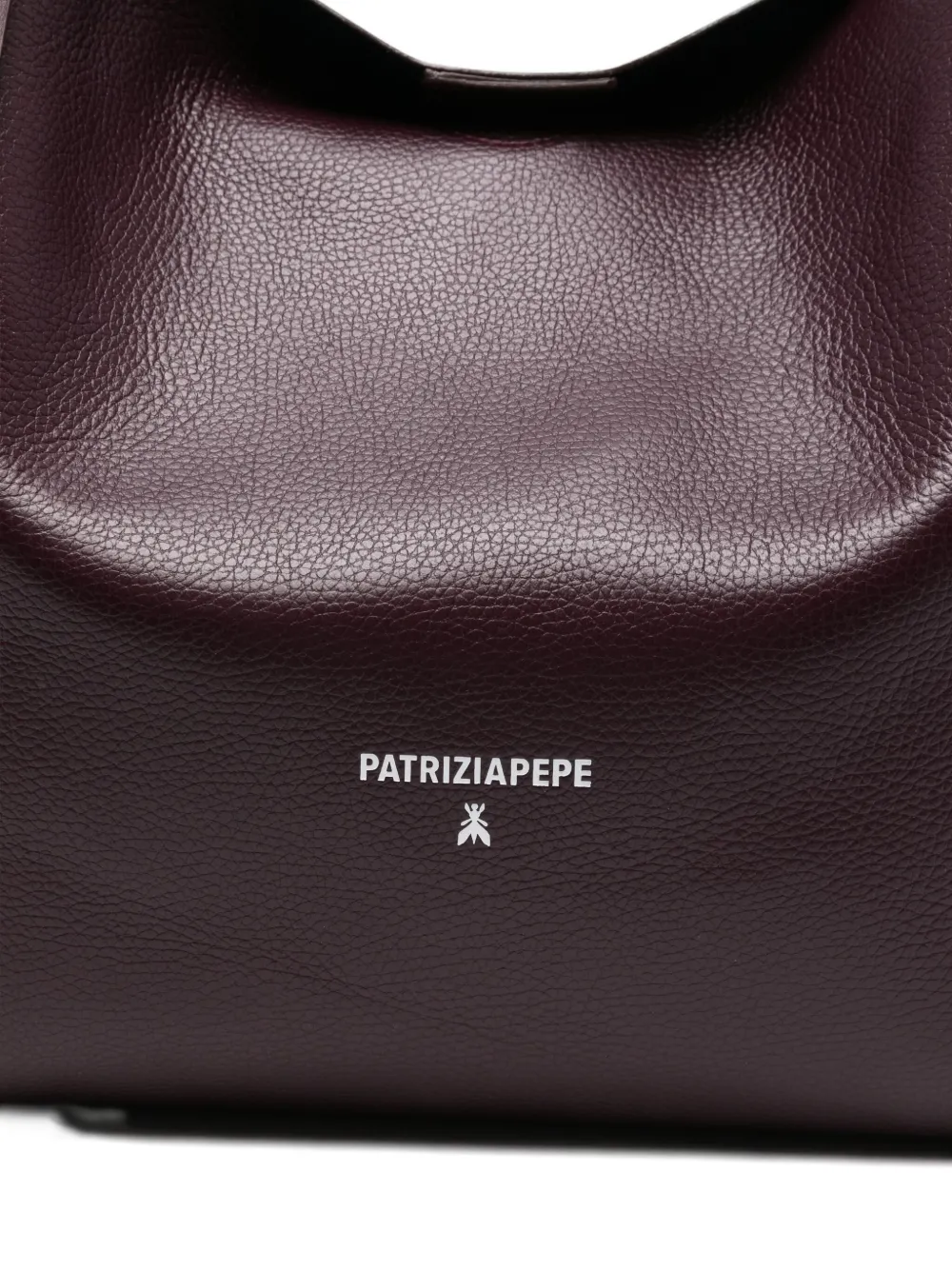 Patrizia Pepe Leren shopper Paars