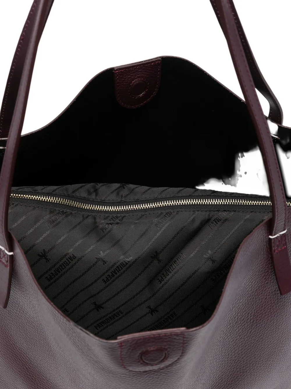 Patrizia Pepe Leren shopper Paars