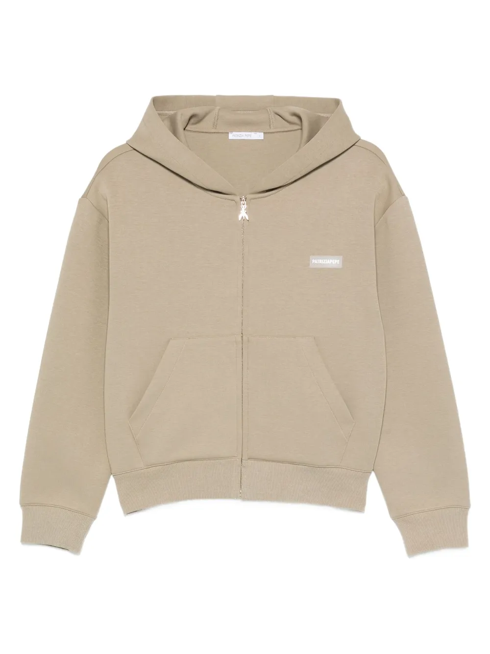 Patrizia Pepe logo-detail hoodie Beige