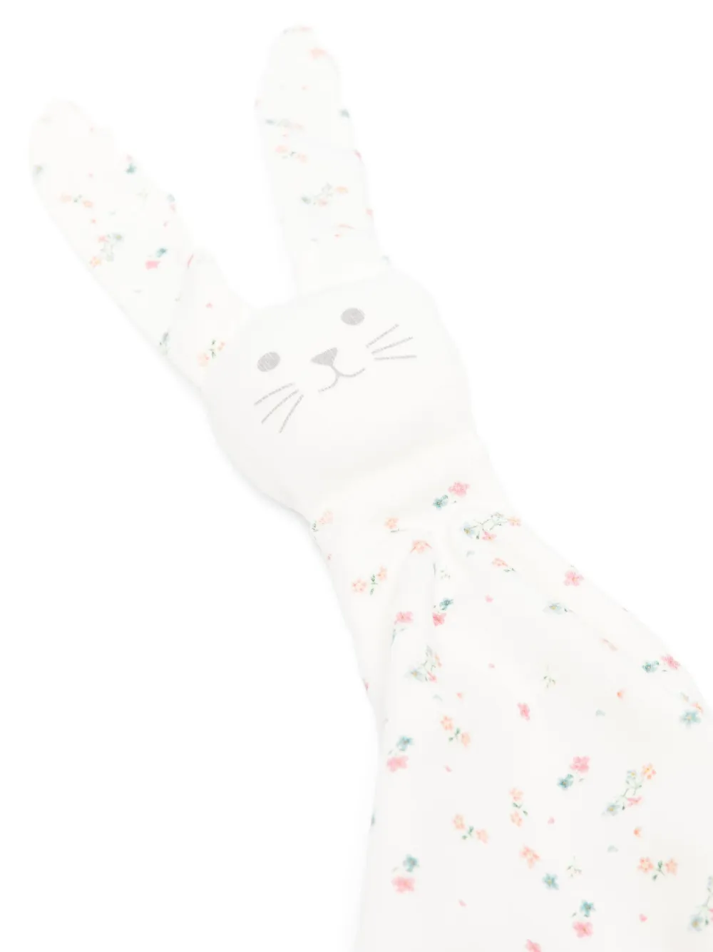 Petit Bateau bunny floral-print comforter Wit
