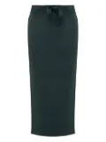 PINKO drawstring side-stripe midi skirt - Green