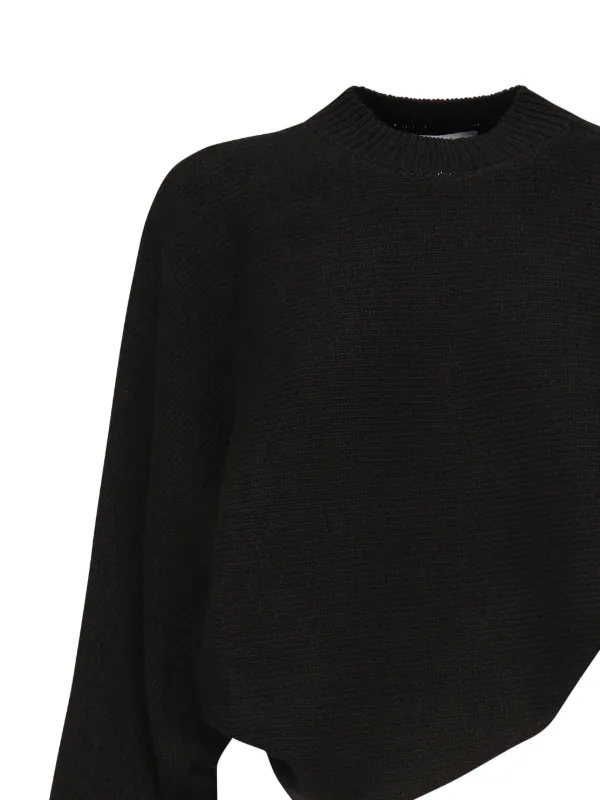 Alaïa asymmetric-hem Knit Sweater | Black | FARFETCH