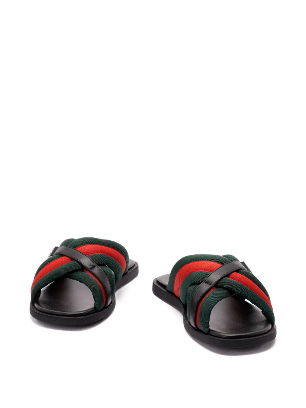 Gucci Maverik sandalen met gekruiste bandjes en Web-streep Zwart