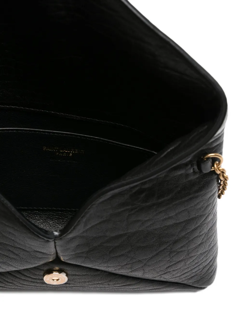 Saint Laurent Cassandre Flap Cross Body Bag In Black
