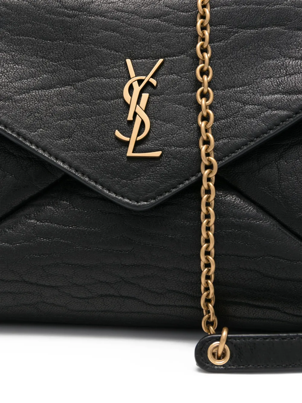 Saint Laurent Cassandre Flap Cross Body Bag In Black
