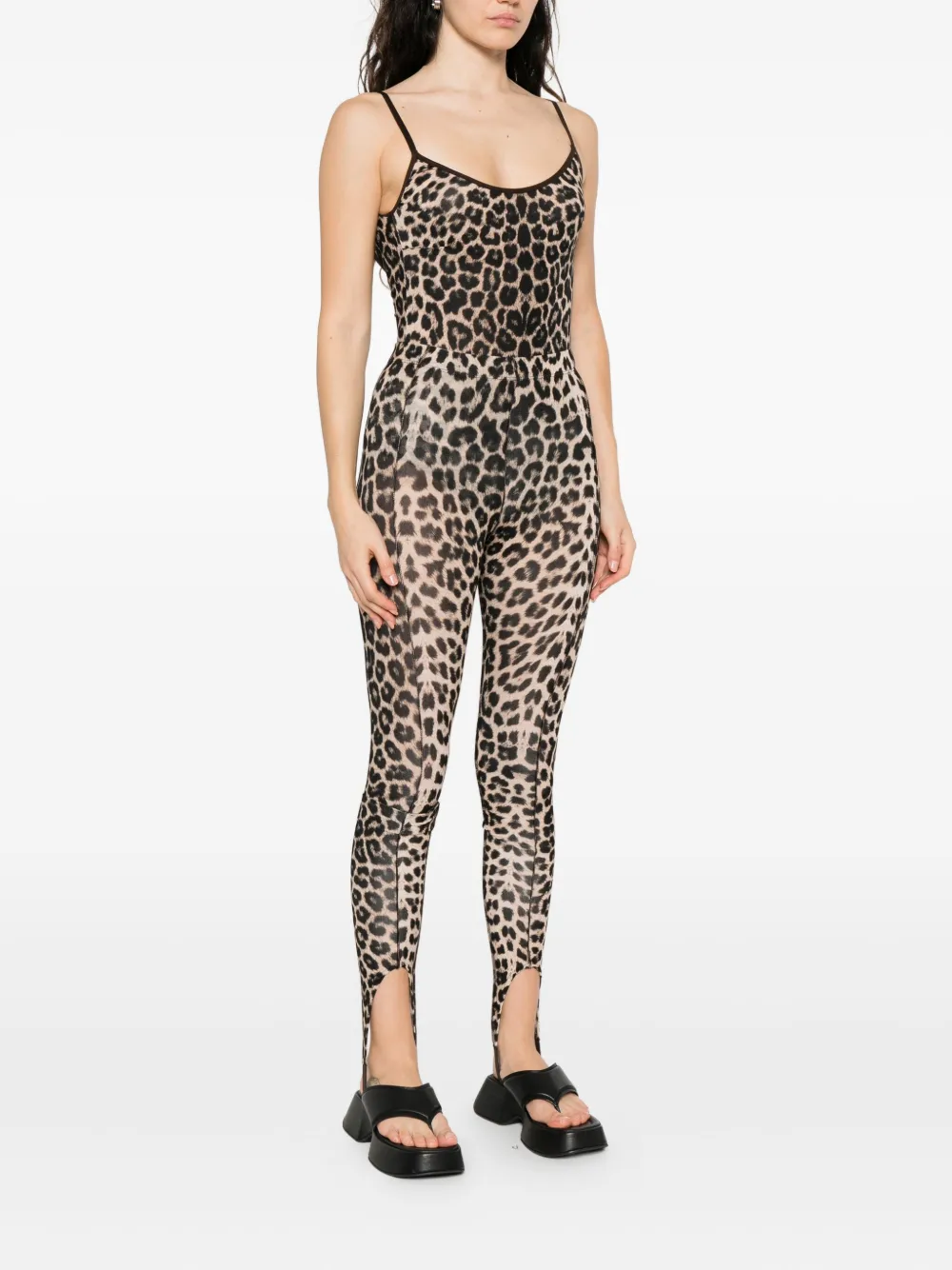 Baserange leopard-print leggings Bruin