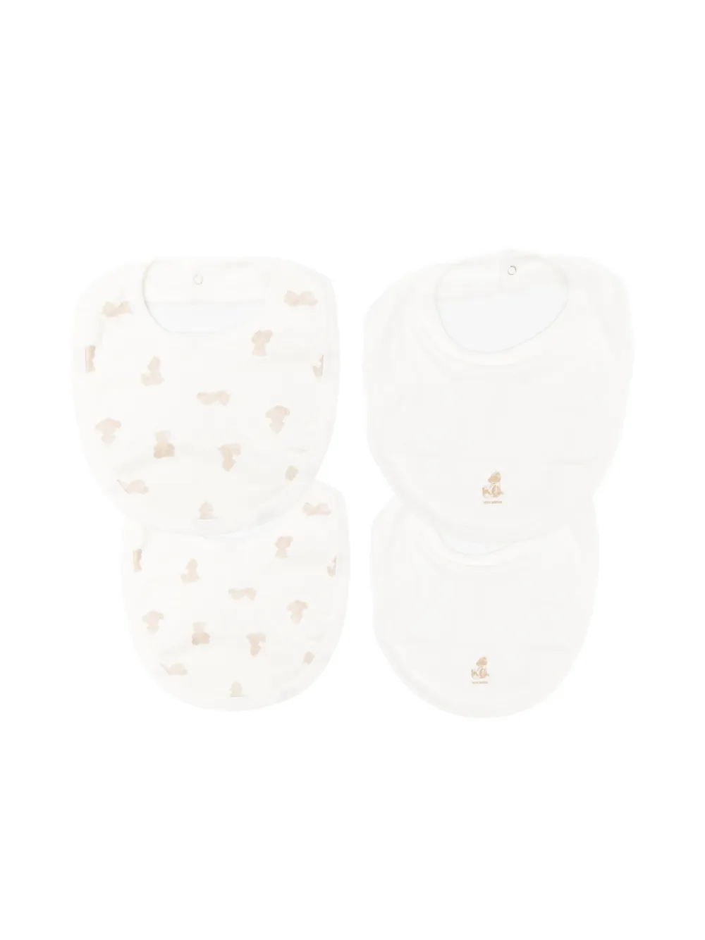 Petit Bateau dog-print bibs (pack of two) Wit
