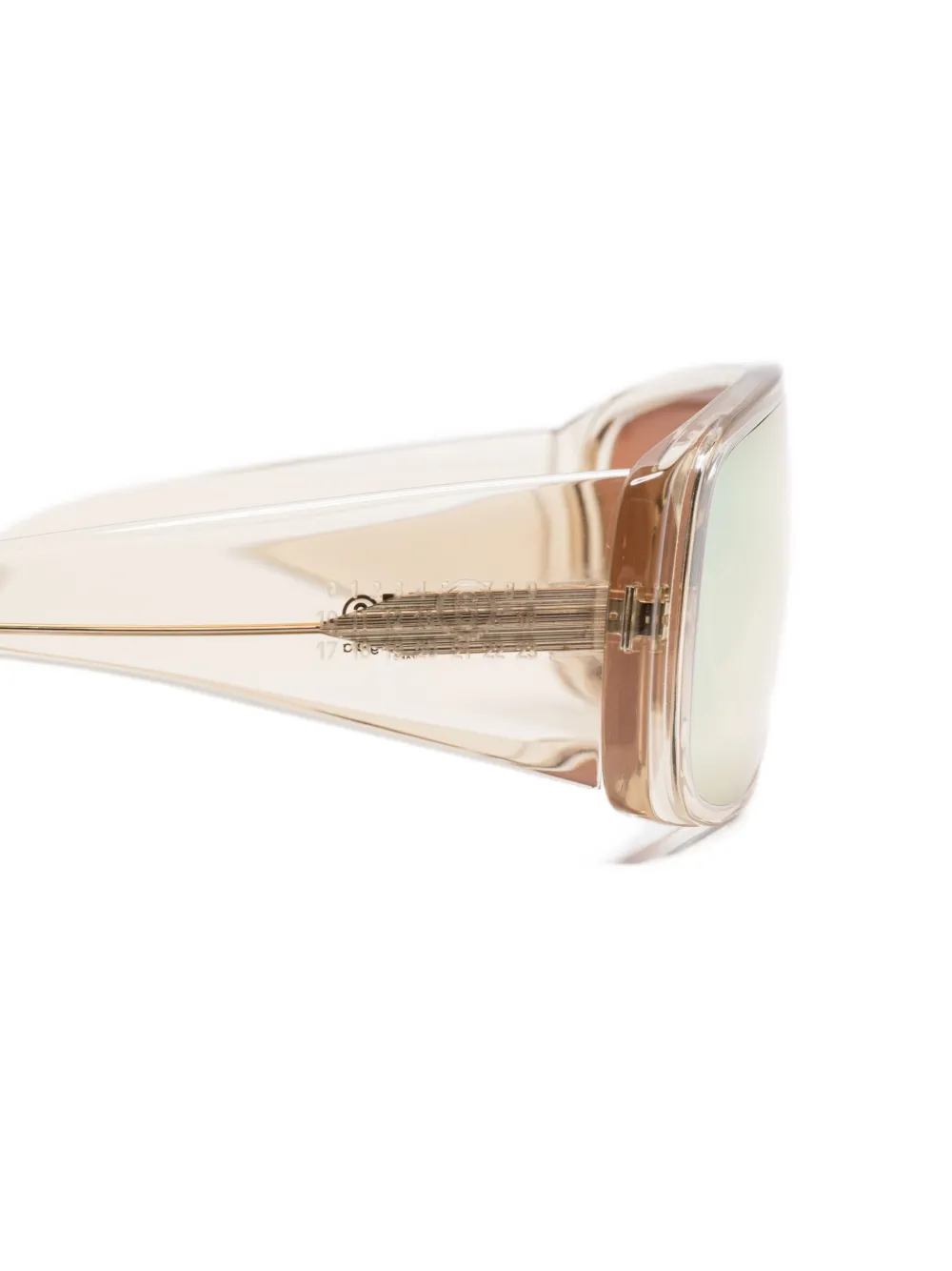MM6 Maison Margiela Zonnebril met shield montuur Beige