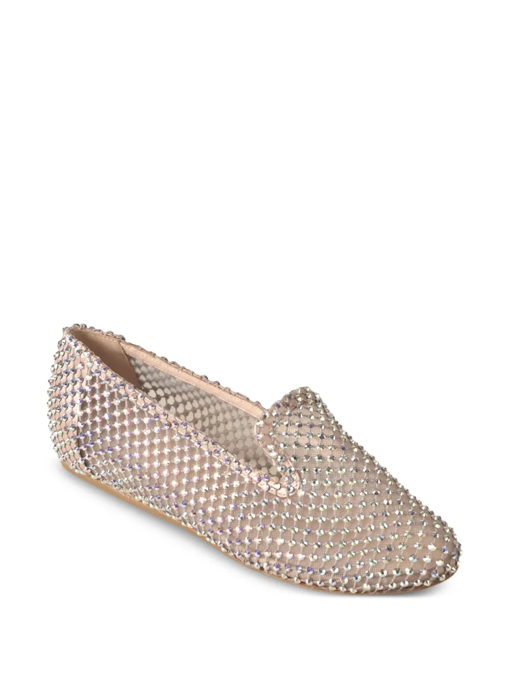 Le Silla Gilda mesh ballerina's met kristallen - Beige