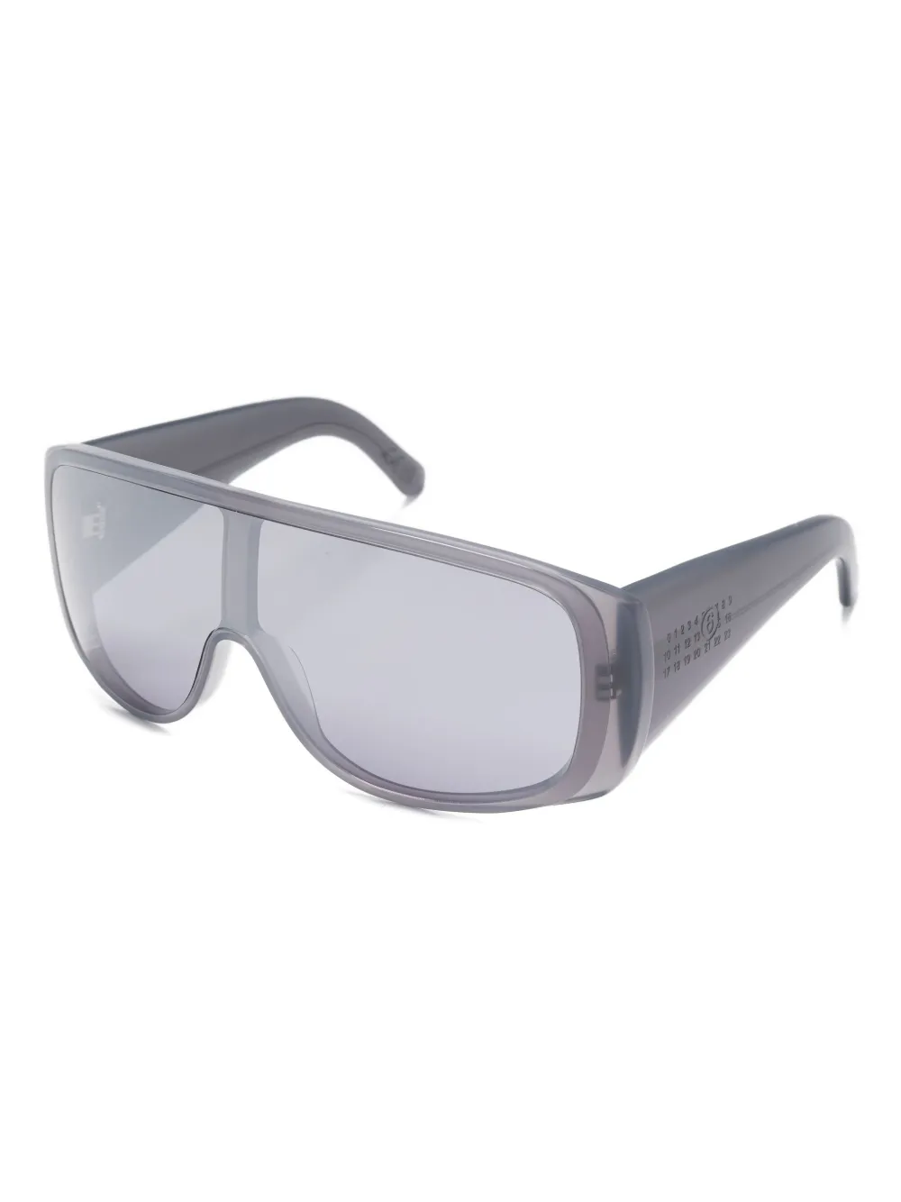 MM6 Maison Margiela Zonnebril met rechthoekig montuur Grijs