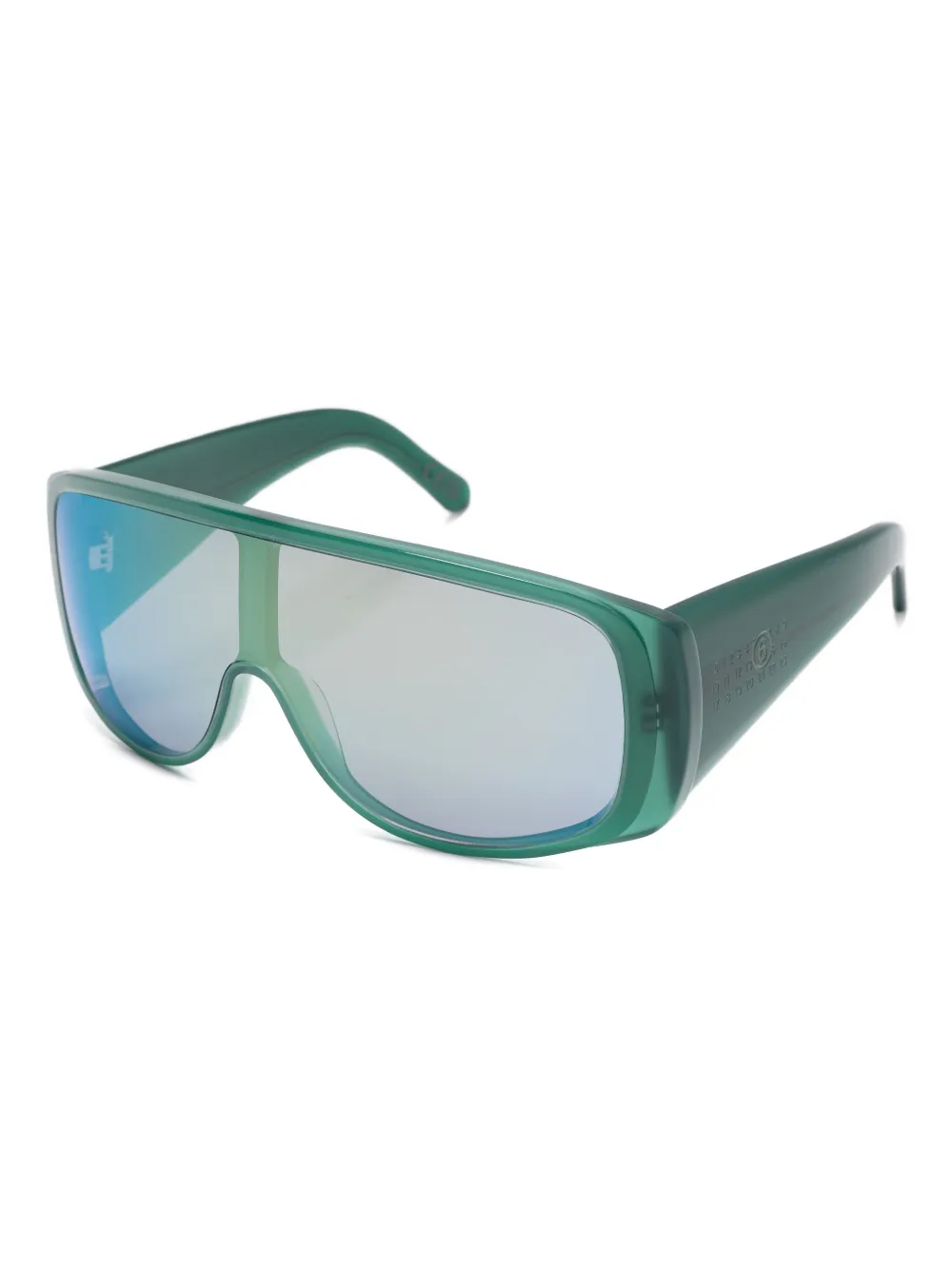 MM6 Maison Margiela Zonnebril met schild montuur Groen