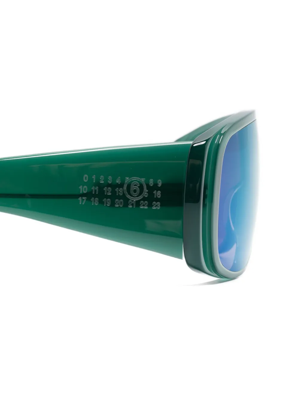MM6 Maison Margiela Zonnebril met schild montuur Groen