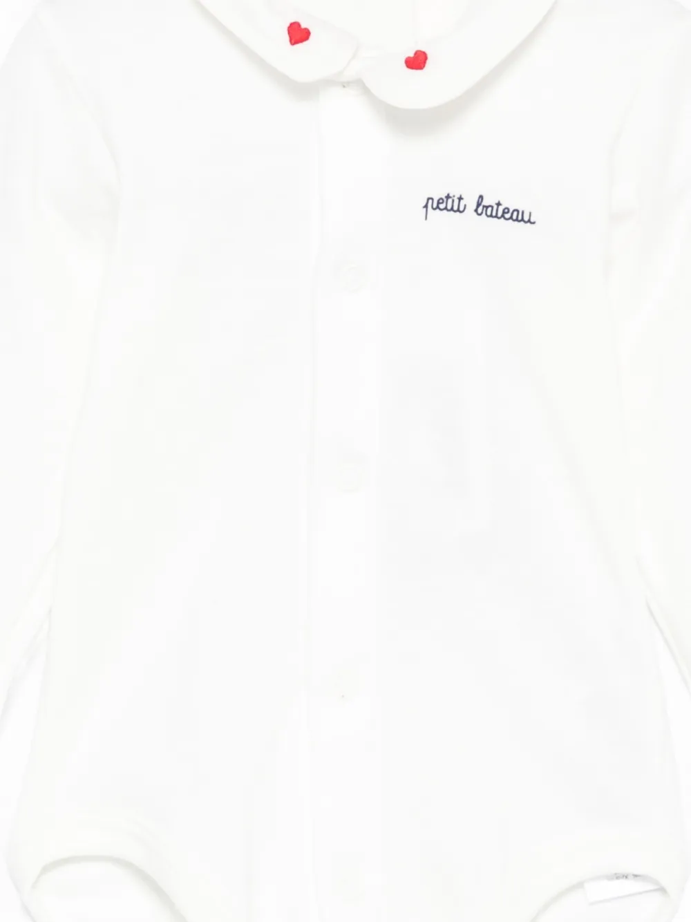 Petit Bateau heart-embellished body Wit