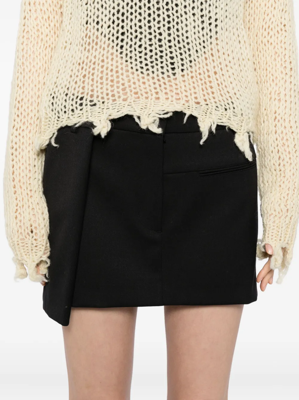 Open YY Mini-wikkeljurk BLACK