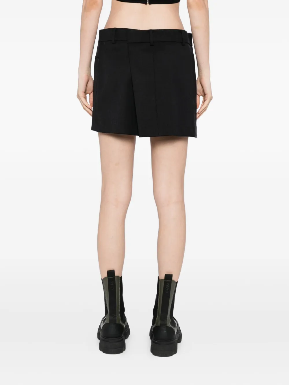 Open YY Mini-wikkeljurk BLACK