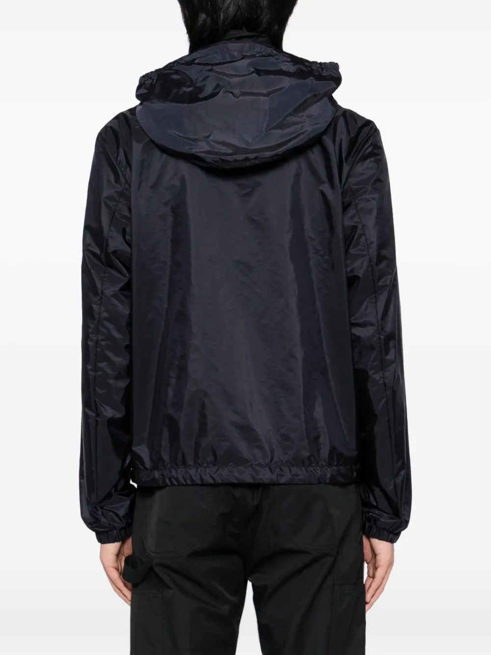 Moncler Ouge Water Repellent Nylon Jacket In Blue