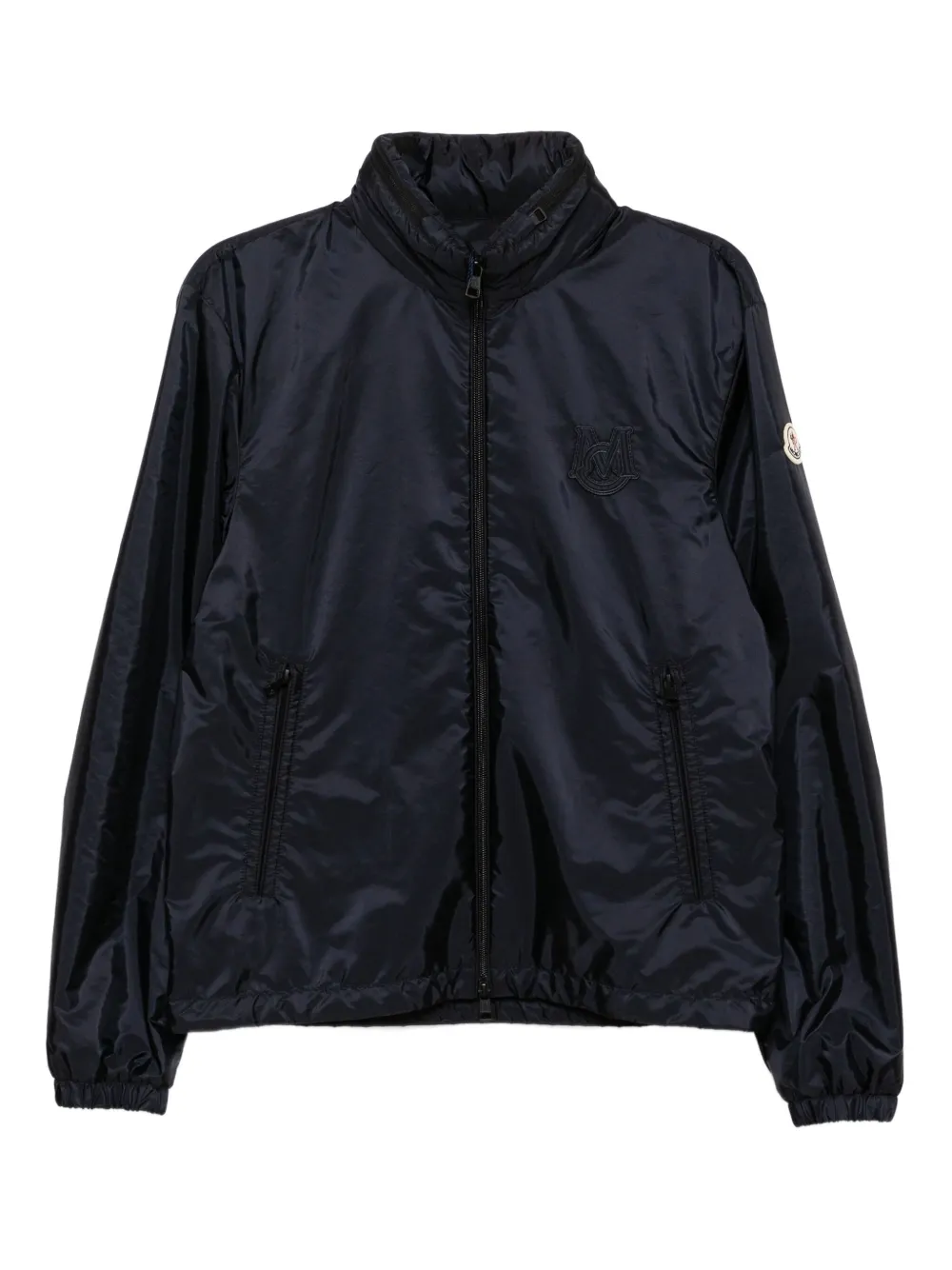 Moncler Ouge Water Repellent Nylon Jacket In Blue