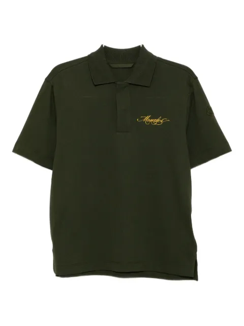 Moncler logo-embroidered polo shirt