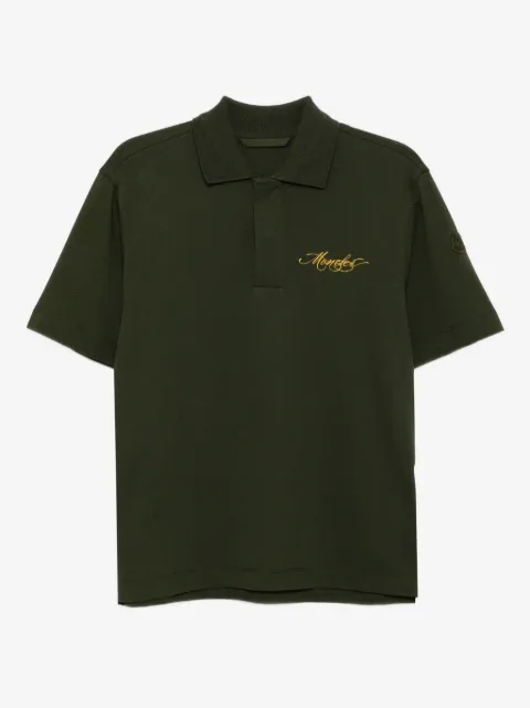 Moncler logo-embroidered polo shirt