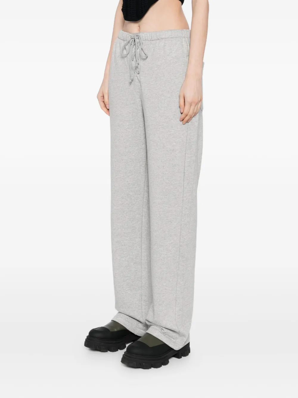 Open Yy Lace-up Lounge Pants In Gray