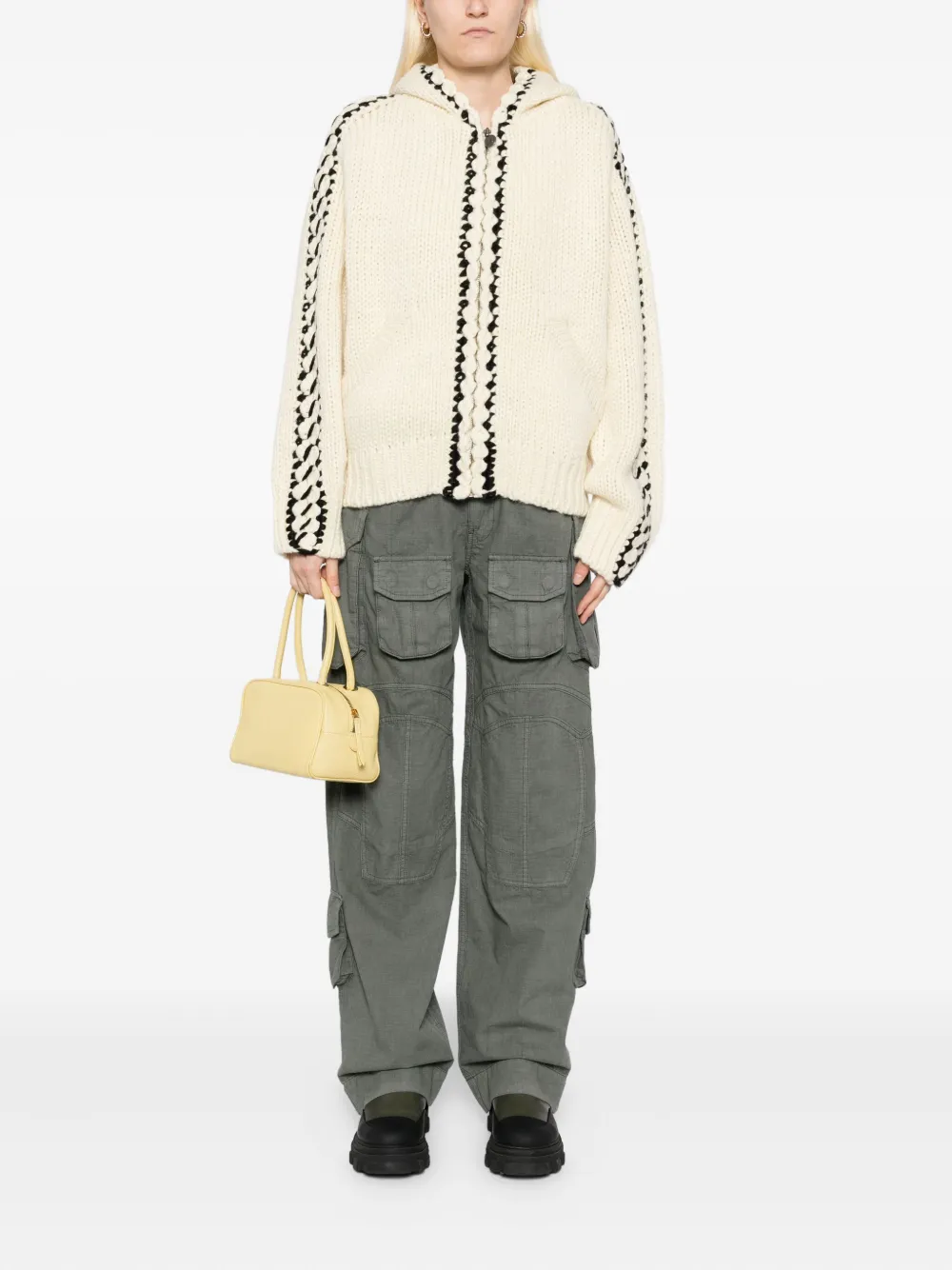 Open YY stitch knitted hoodie | Knitted Sweaters | Image 2
