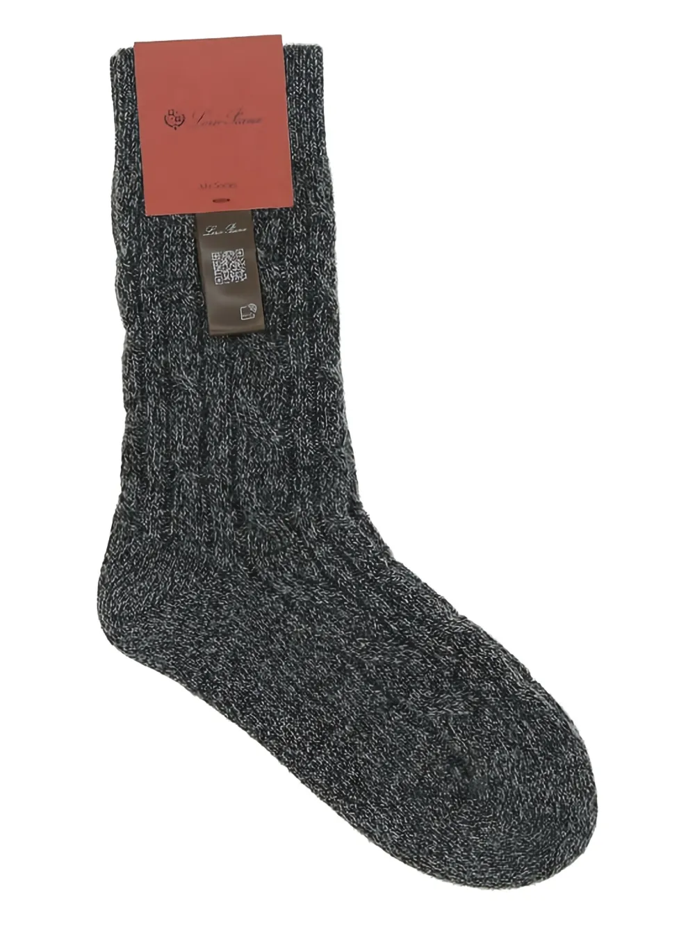 Loro Piana Cable-knit Socks In Gray