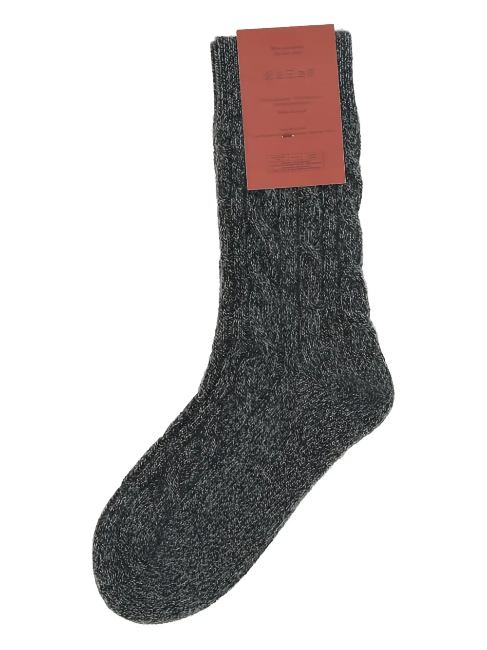 Loro Piana Cable-knit Socks In Gray