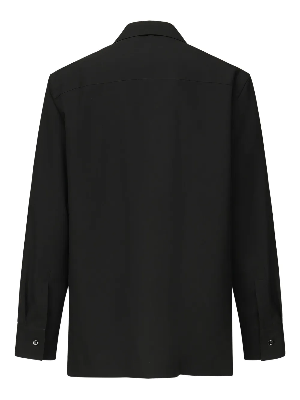 Jil Sander integrated-tie shirt Zwart
