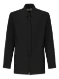 Jil Sander integrated-tie shirt - Black