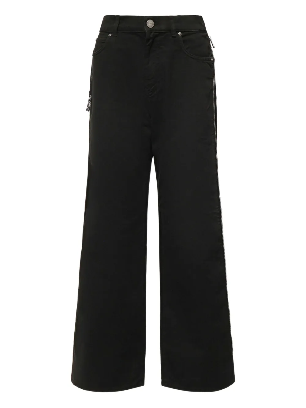 zip-detail jeans