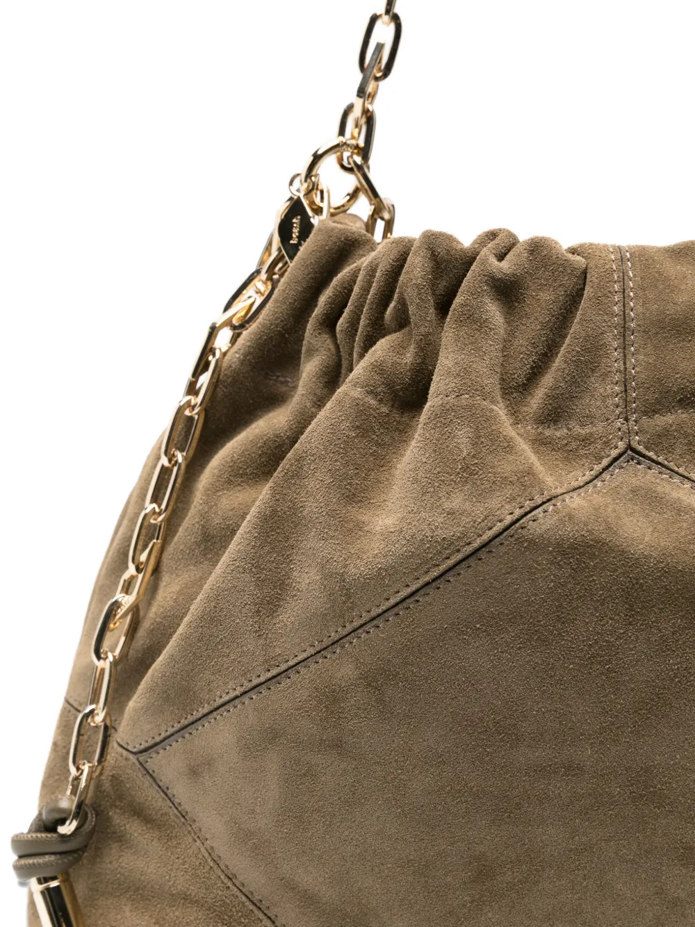 Ba&Sh calf suede chain shoulder bag Groen