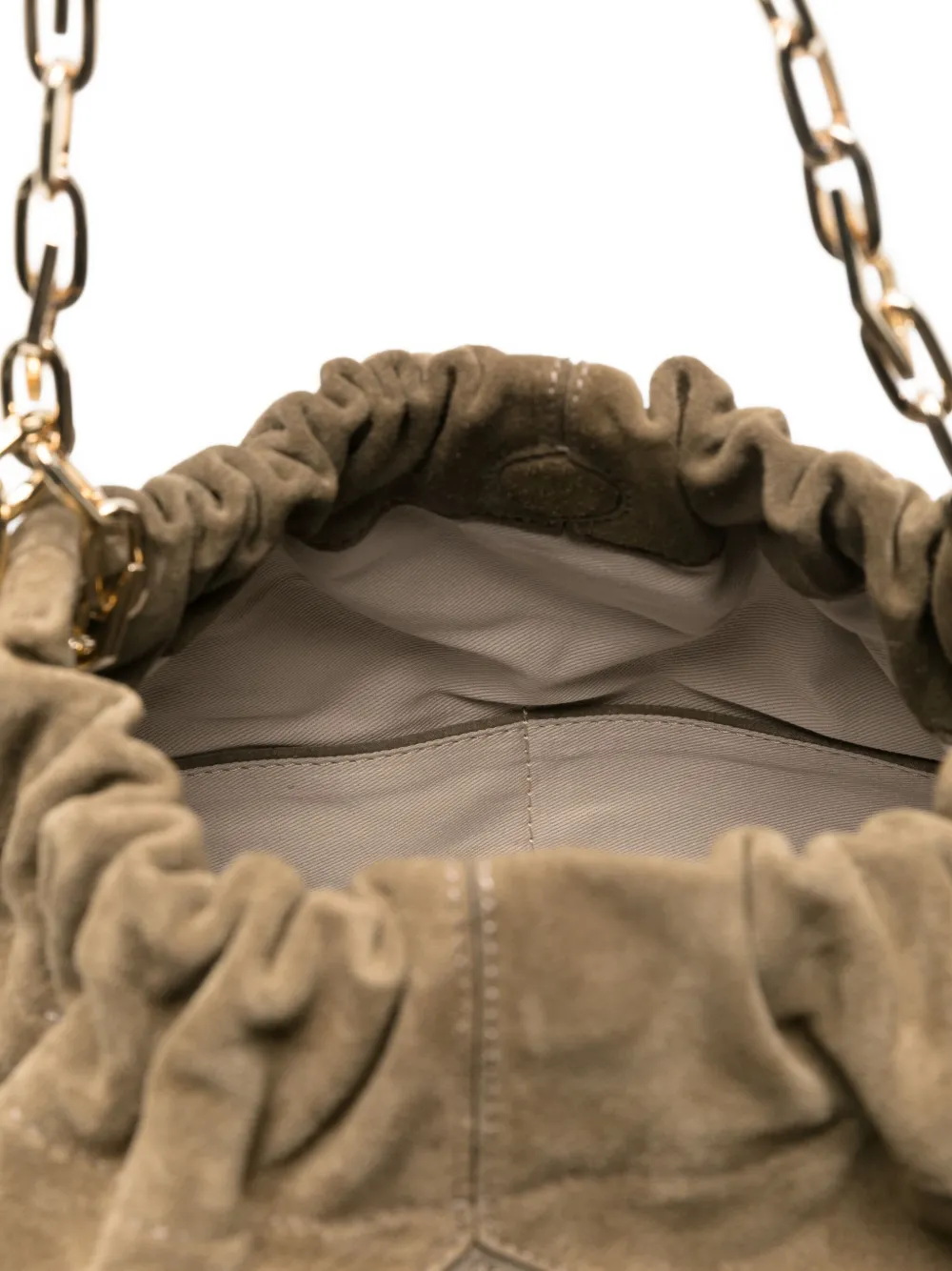 Ba&Sh calf suede chain shoulder bag Groen