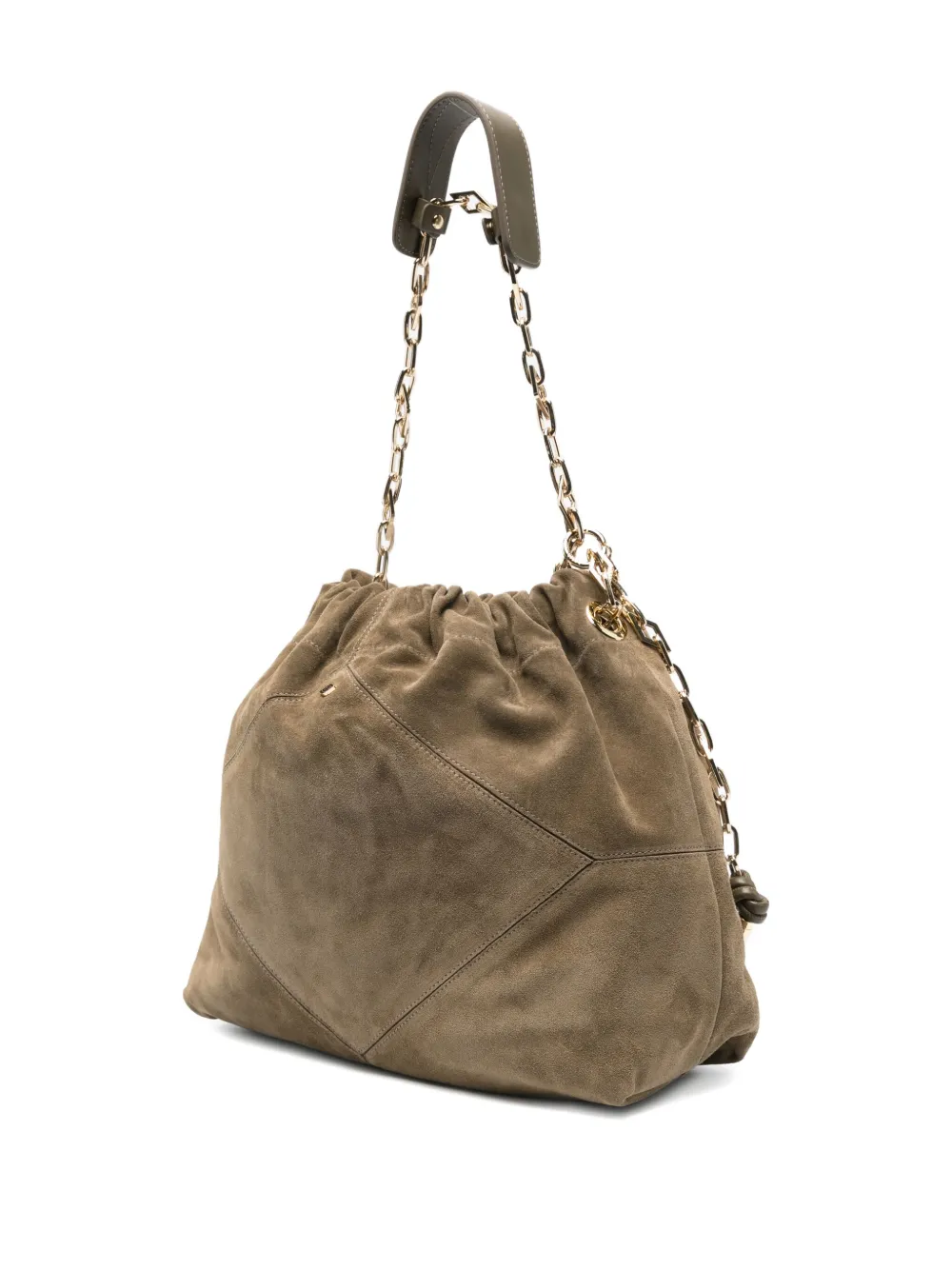 Ba&Sh calf suede chain shoulder bag Groen