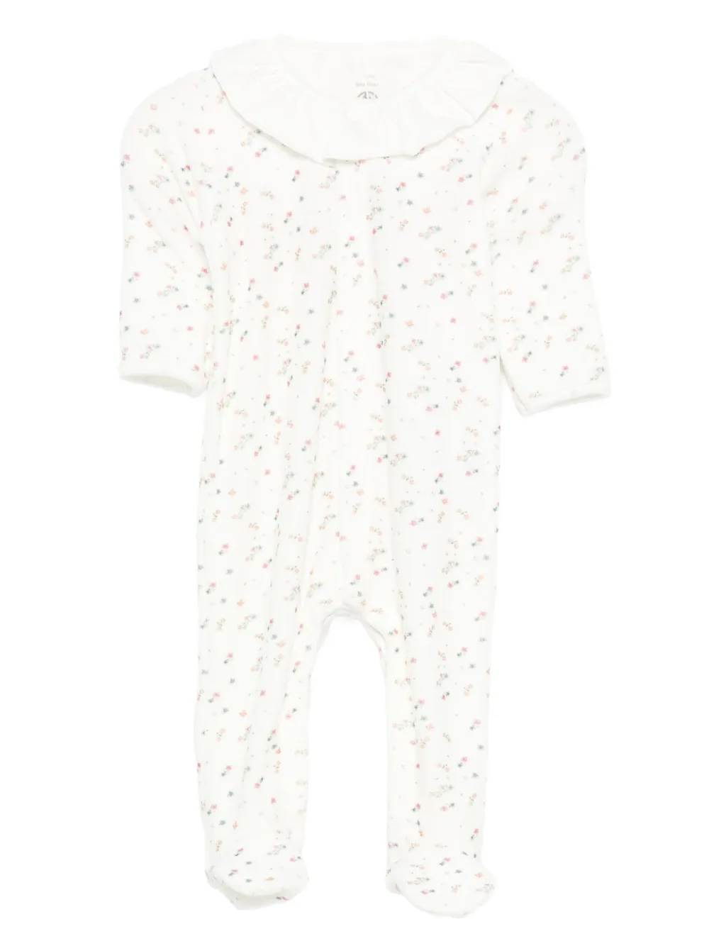 Petit Bateau floral-print babygrow Wit