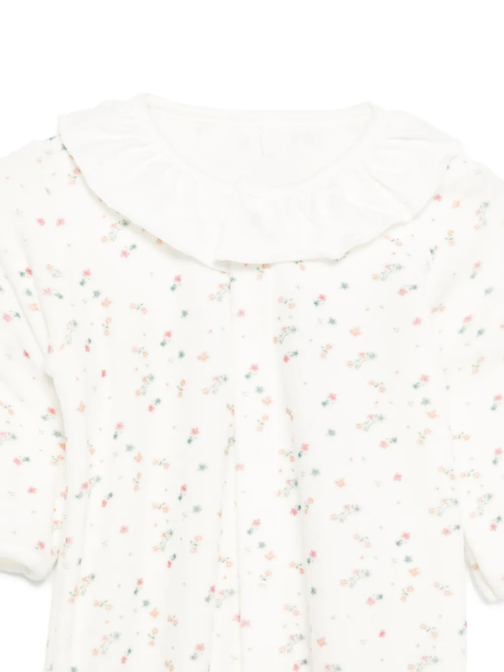 Petit Bateau floral-print babygrow Wit