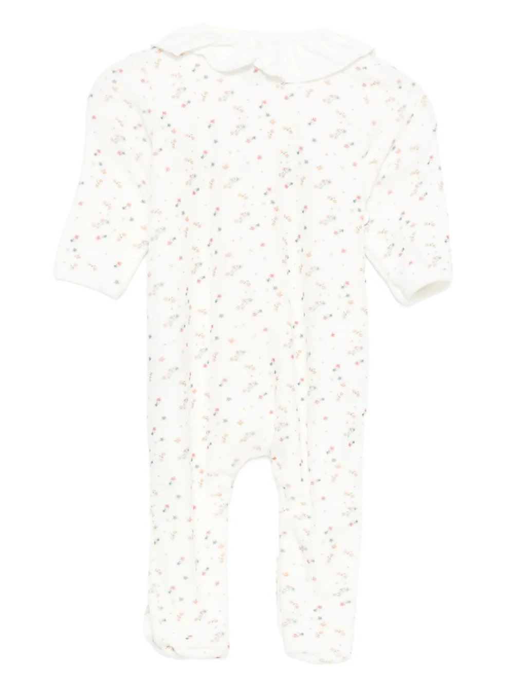 Petit Bateau floral-print babygrow Wit