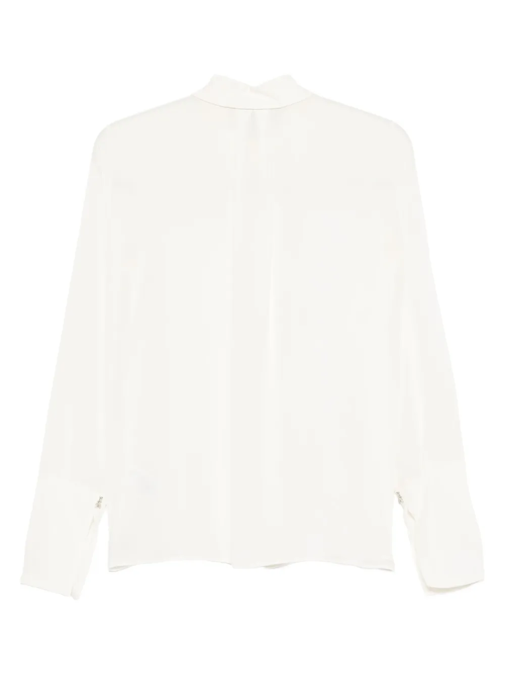 Patrizia Pepe long-sleeve silk shirt Wit