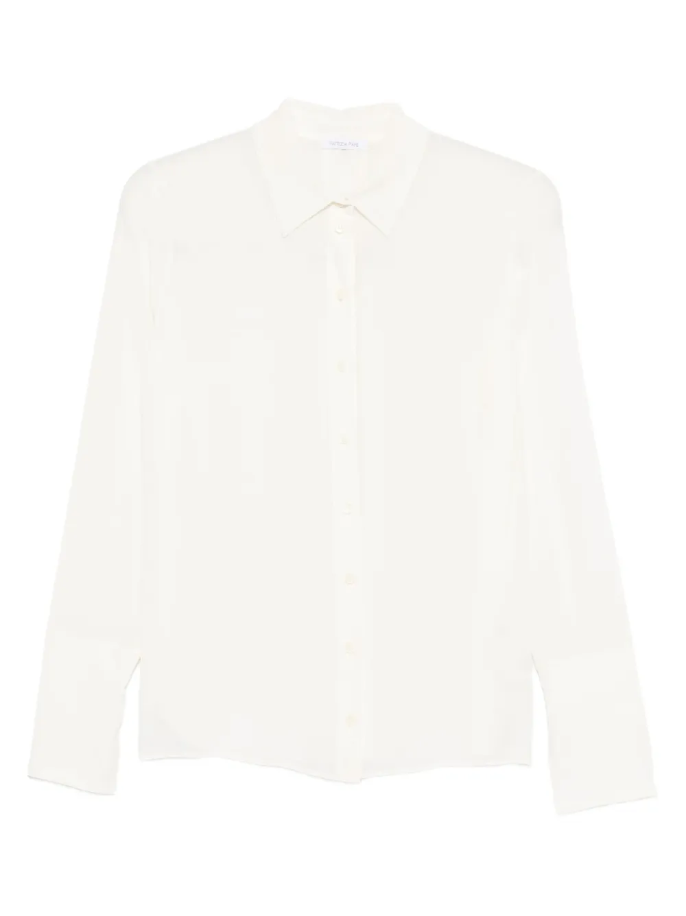 Patrizia Pepe long-sleeve silk shirt Wit