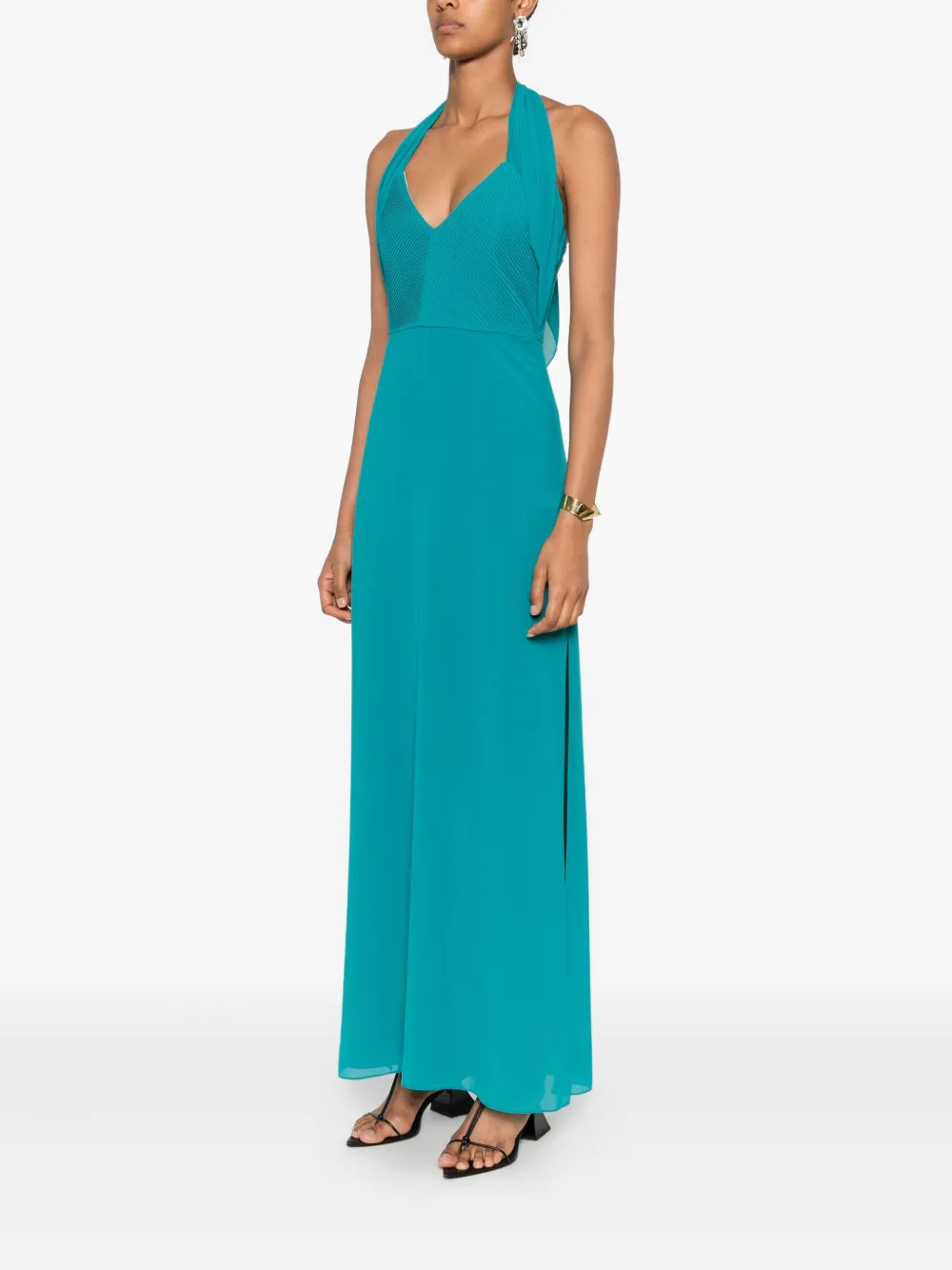 Patrizia Pepe Geplooide maxi-jurk Groen