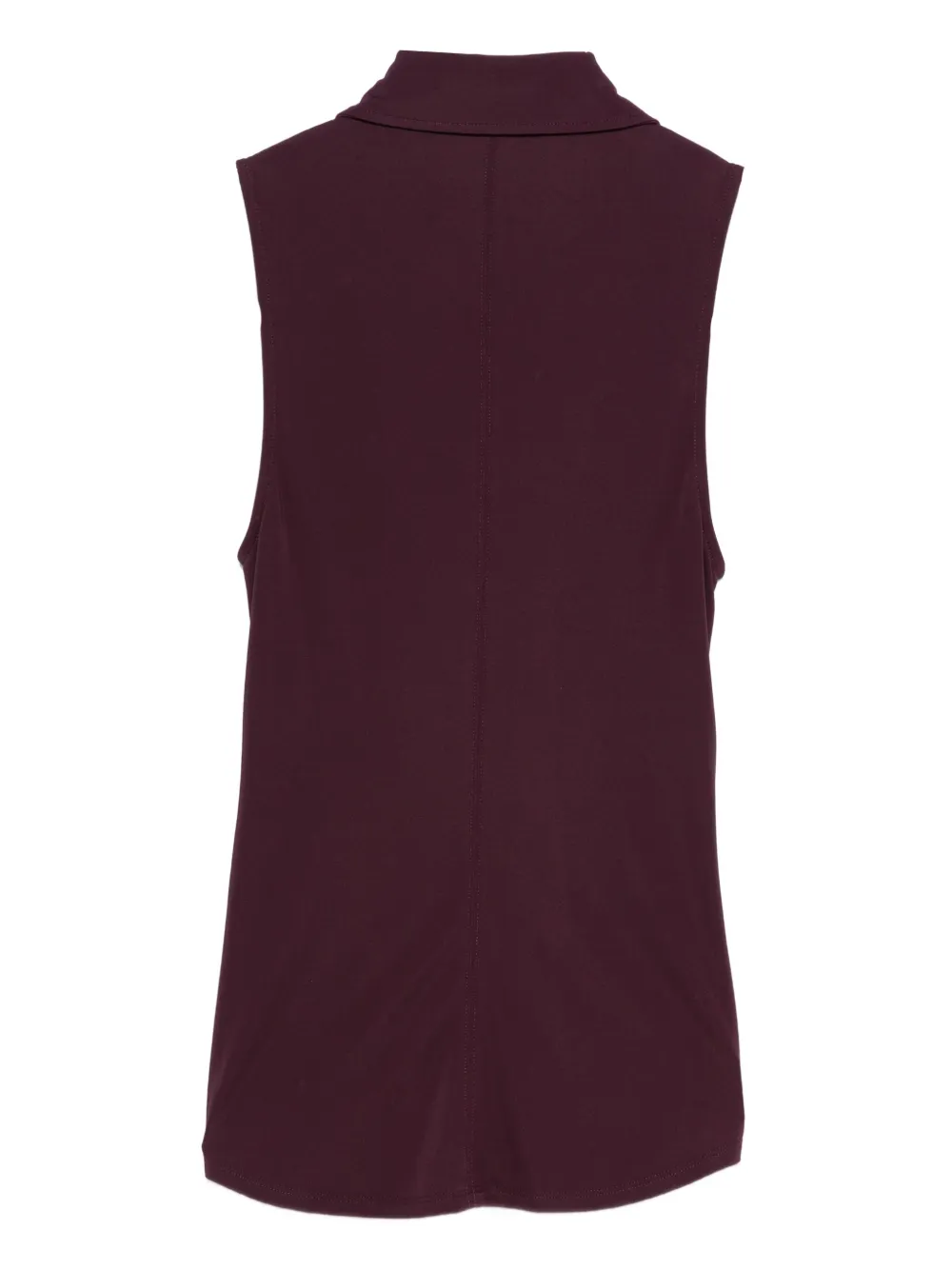 Patrizia Pepe sleeveless ruched-detail shirt Paars