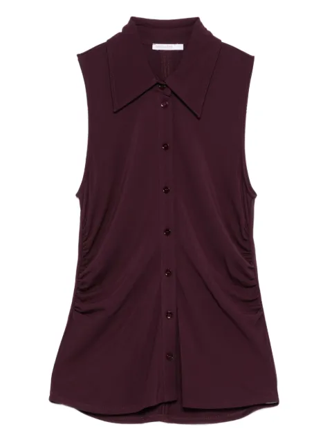 Patrizia Pepe sleeveless ruched-detail shirt