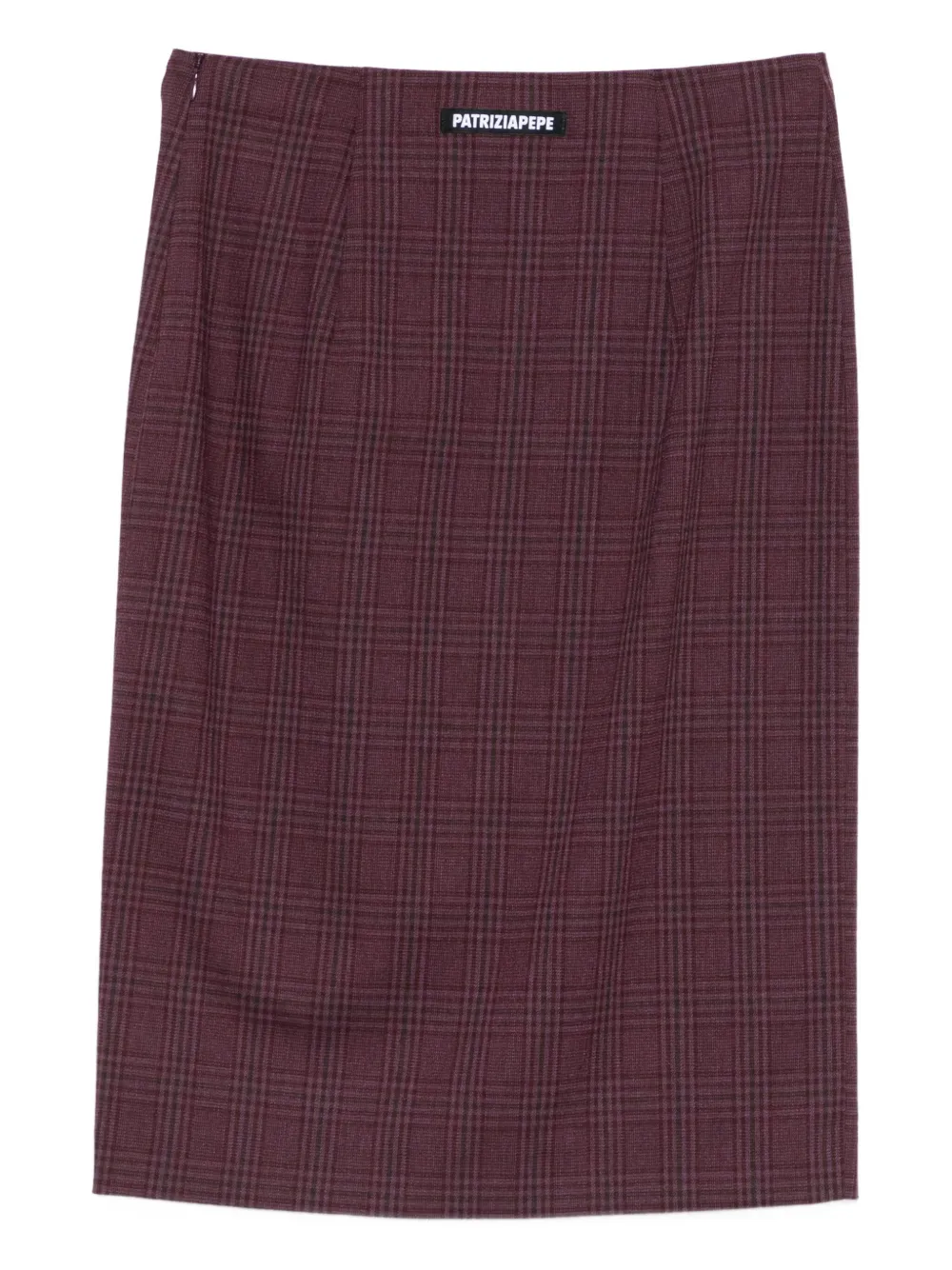 Patrizia Pepe checked midi skirt - Rood