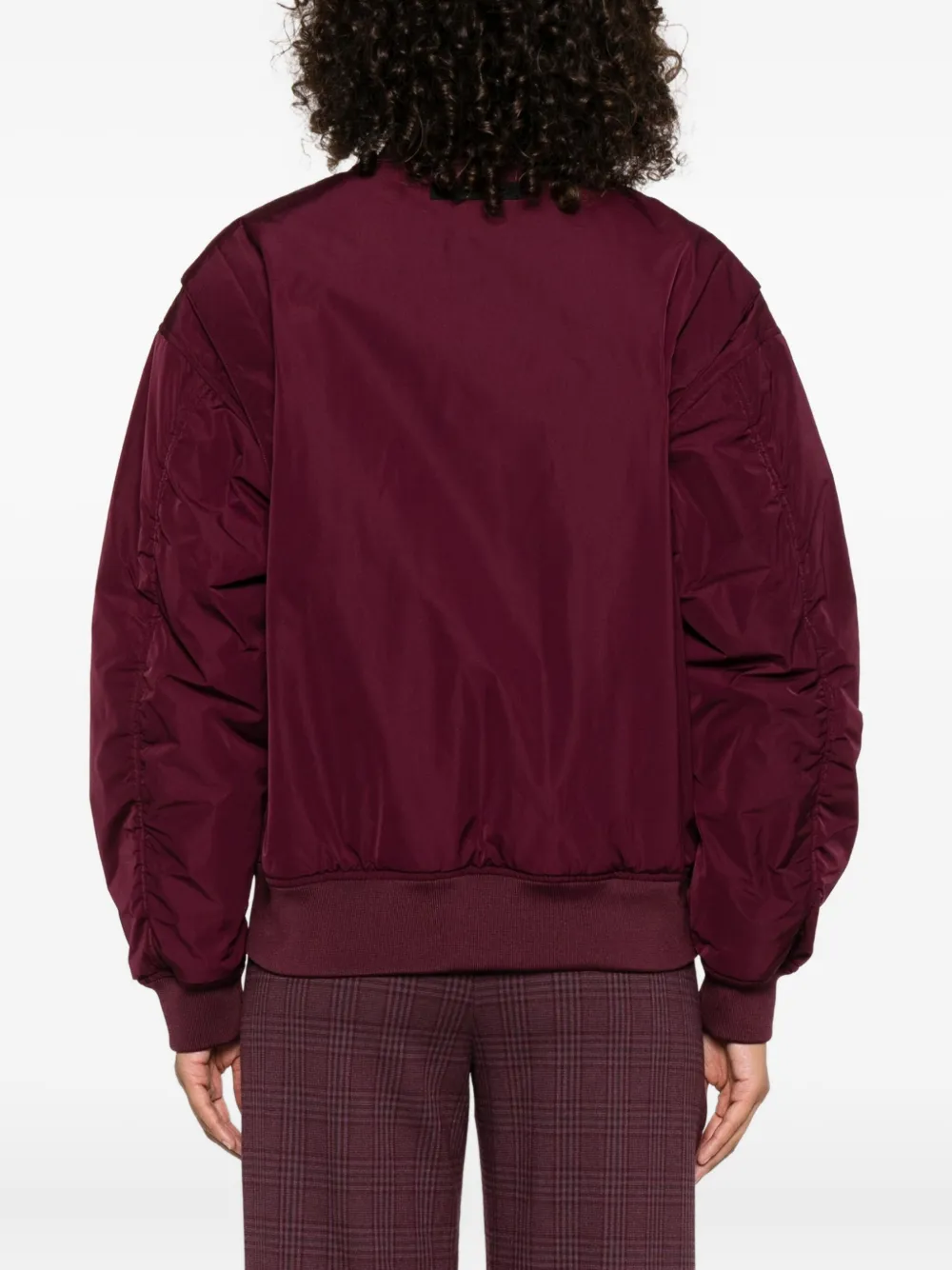 Patrizia Pepe Zip-up Bomber Jacket In Red