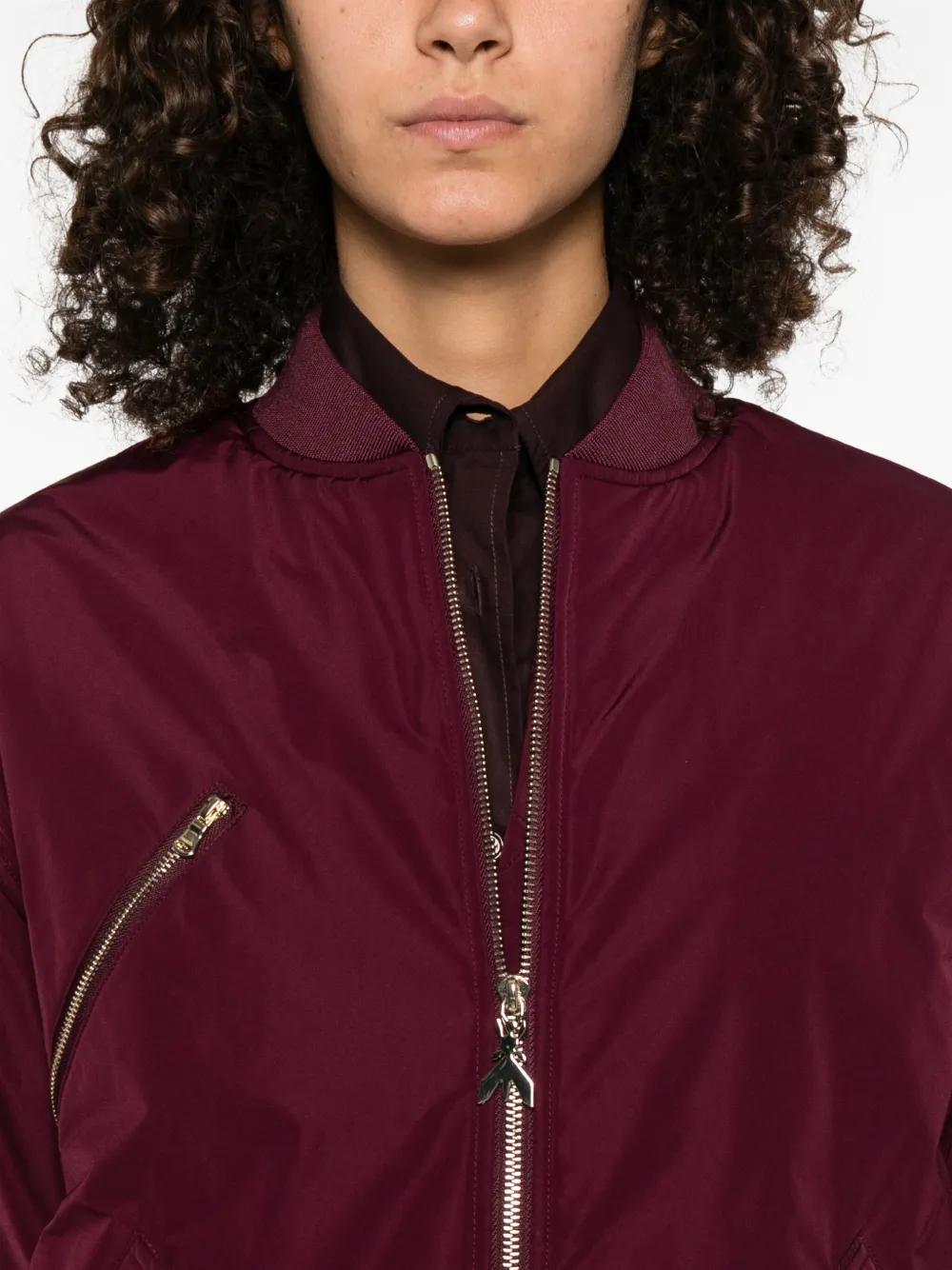 Patrizia Pepe Zip-up Bomber Jacket In Red
