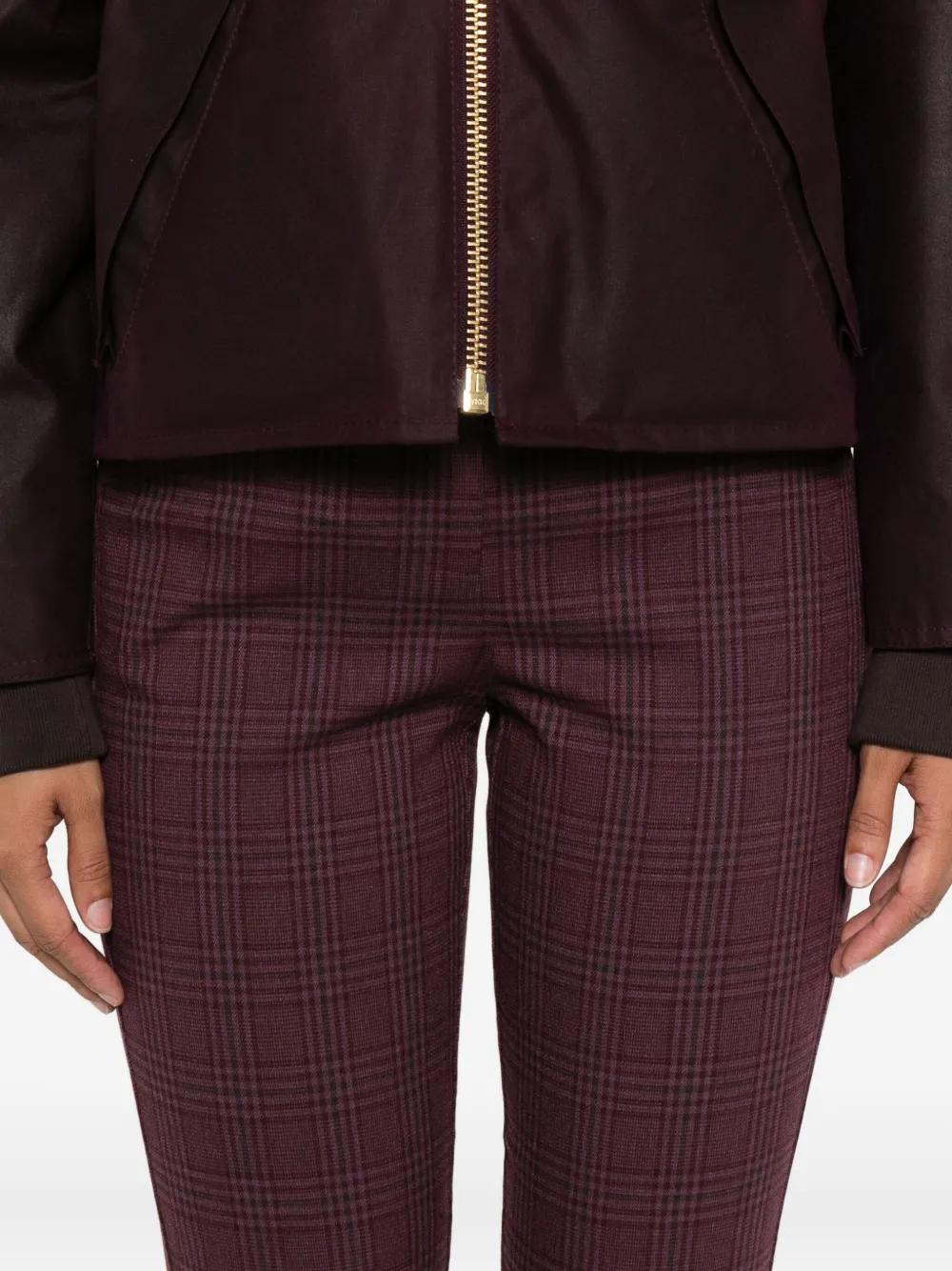 Patrizia Pepe Geruite broek Paars