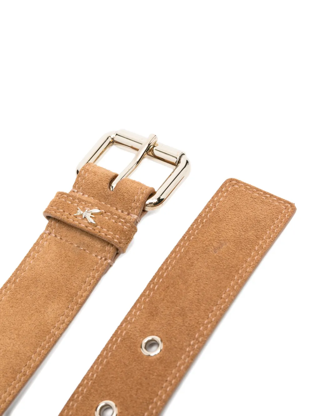 Patrizia Pepe suede buckle belt - Bruin