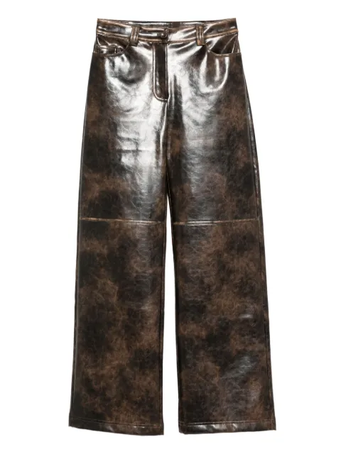 Patrizia Pepe coated-fabric printed trousers