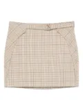 Patrizia Pepe plaid-pattern mini skirt - Neutrals